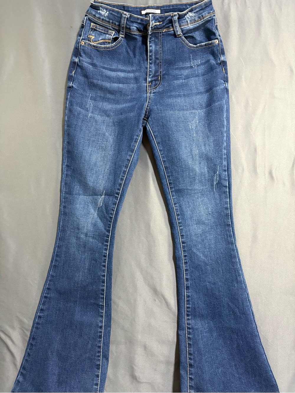 High-Rise Blue Flare Jeans for Women